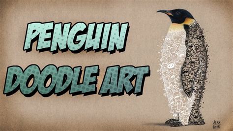 PENGUIN DOODLE | B&W Series Timelapse Drawing