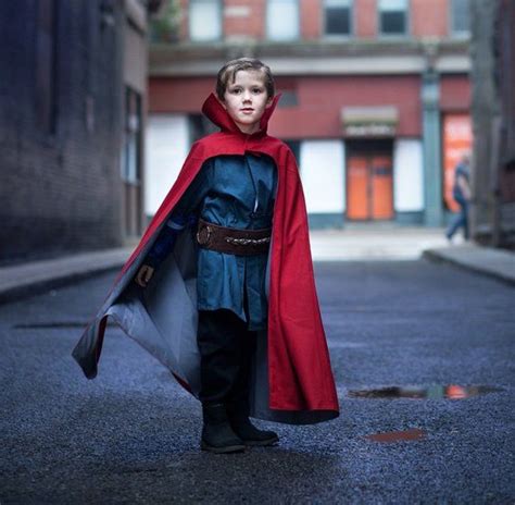 Kid S Super Hero Doctor Strange Costume Cloak Tunic Etsy Dr