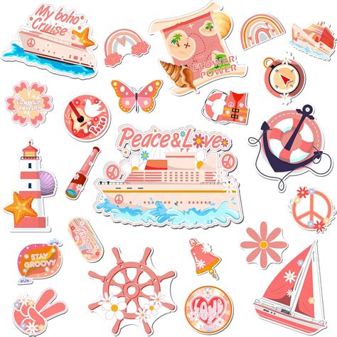 Amazon.com: 23 Pcs Groovy Retro Hippie Boho Cruise Door Magnets ...