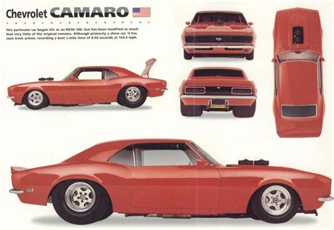 1968 Chevrolet Camaro Rsss Coupe Blueprints Free Outlines