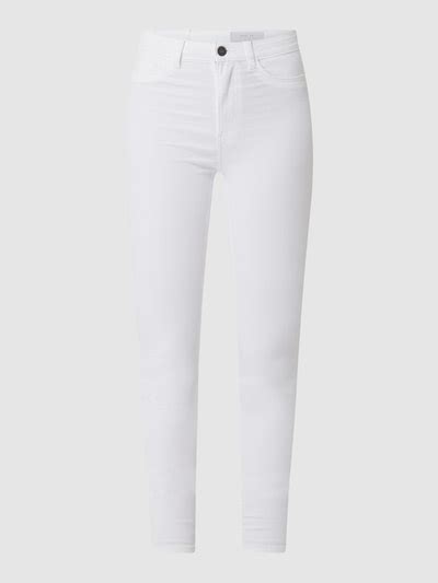 Noisy May Skinny Fit High Waist Jeans Met Stretch Model Callie In Wit Online Kopen Pandc