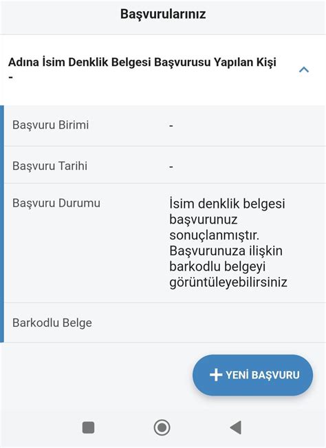 E Devlet Turkiye gov tr İsim Denklik Belgesi Başvurusu Şikayetvar