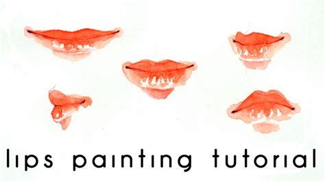 Lips Watercolor Painting Tutorial Youtube