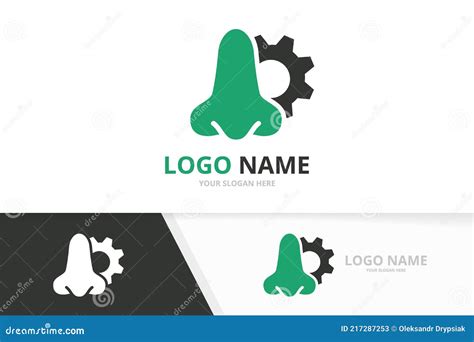 Vector Nariz Y Engranaje Logo Combinaci N Plantilla De Dise O De