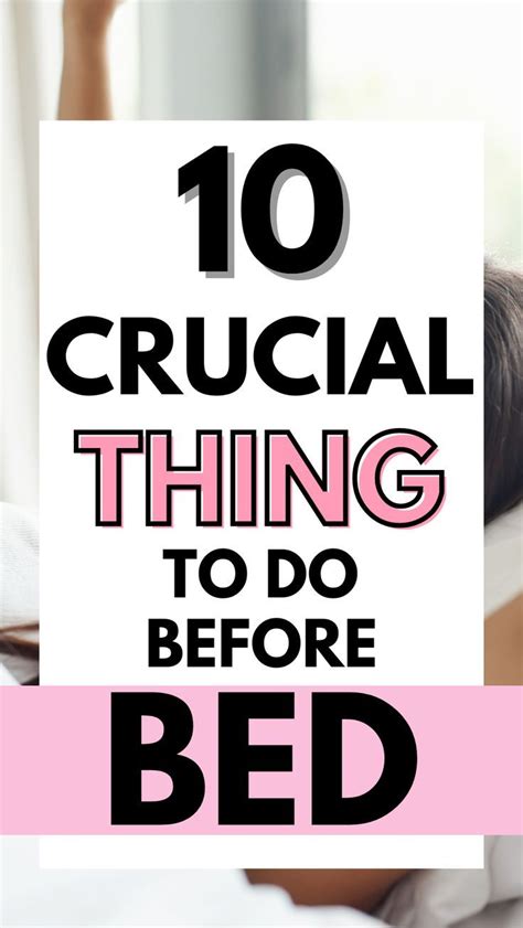 10 Things To Do Every Night Before Bed Artofit