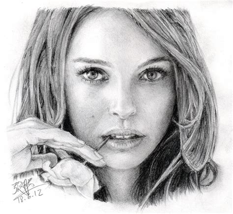 Pencil Portrait Of Natalie Portman By Chaseroflight On DeviantArt