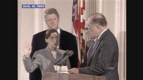 Aug 10 1993 Ruth Bader Ginsburg Sworn In As Supreme Court Justice Good Morning America