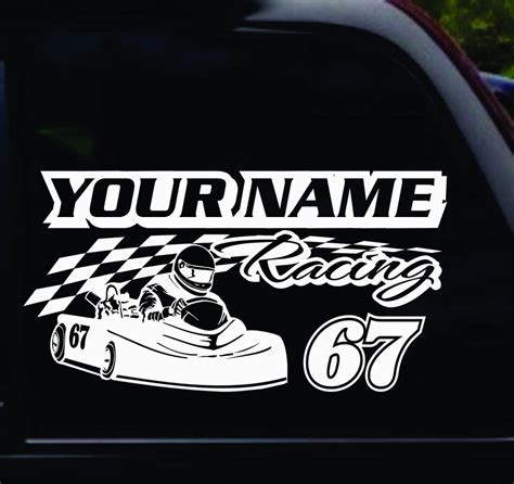 Personalized Go Kart Racing Version 6 Decal Etsy