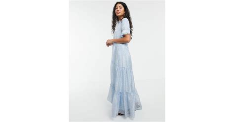 Sister Jane Tiered Maxi Dress In Blue Lyst