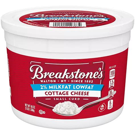 Breakstone S Small Curd 2 Milkfat Lowfat Cottage Cheese 48 Oz Sam S Club