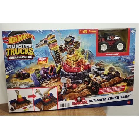 Hot Wheels Monster Trucks Arena Smasher Ultimate Crush Yard Bone Shaker Shopee Malaysia