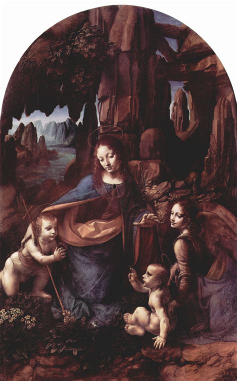 Großbild Leonardo Da Vinci Madonna In Der Felsengrotte