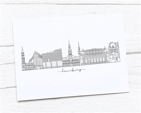 Hamburg Skyline Hamburg Art Print - Etsy