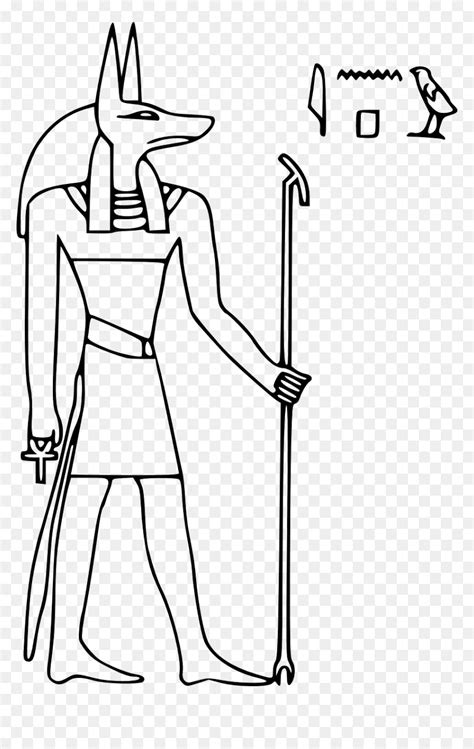 Anubis Egyptian God Drawing, HD Png Download - vhv