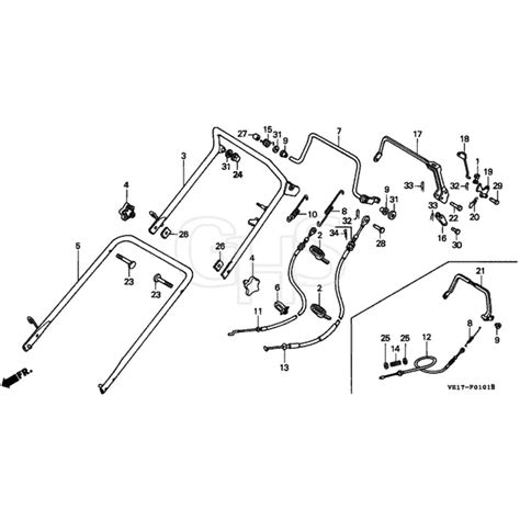 Honda Hrb215k3 Pxc Mzba 6300001 6399999 Handle Pipe Diagram Ghs