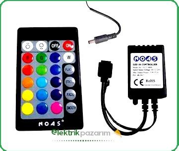 RGB LED KUMANDASI 6 AMPER IR 24 TUŞLU RGB KONTROL KUMANDASI NOAS