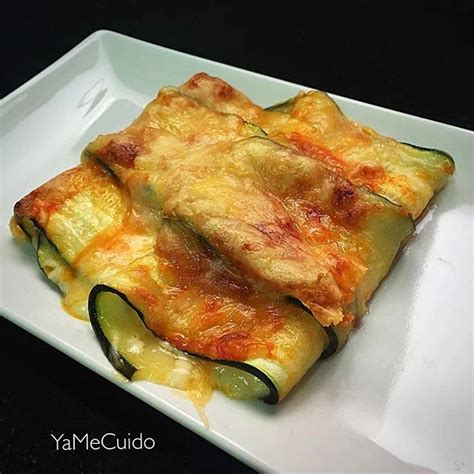 Canelones De Calabacín Rellenos De Jamón Y Queso Fit Receta