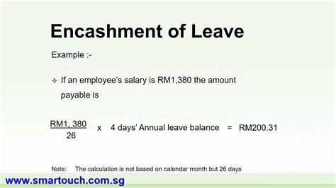 Leave Encashment Formula