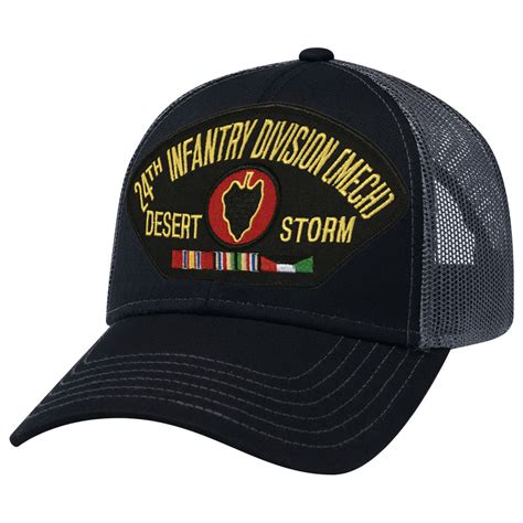 24th Infantry Division Desert Storm Mesh Back Cap Desert Storm Veteran Ball Caps