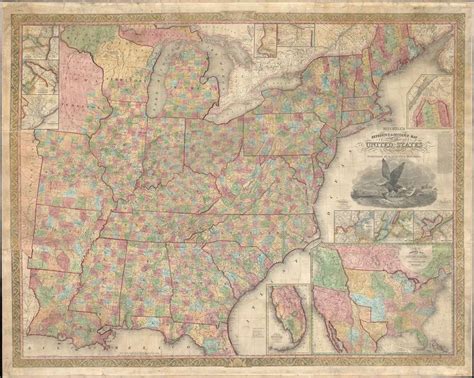 Mitchells Reference And Distance Map Of The United States Geographicus Rare Antique Maps