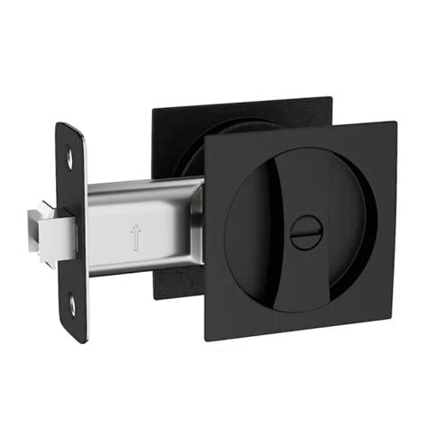 Pocket Door Hardware Matt Black Privacy Locks Square Pocket Door ...