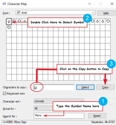 How to type a Mu or Micron Symbol in Word/Excel (Windows & Mac ...