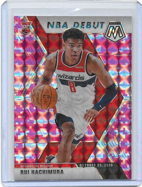 2019 20 Panini Mosaic NBA Debut Pink Camo Prizm 275 Rui Hachimura