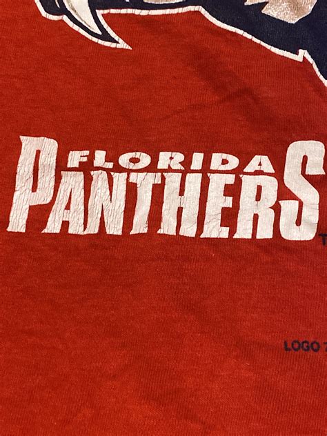 Vintage Florida Panthers Camiseta Nhl Hockey Logo 7 1993 Etsy