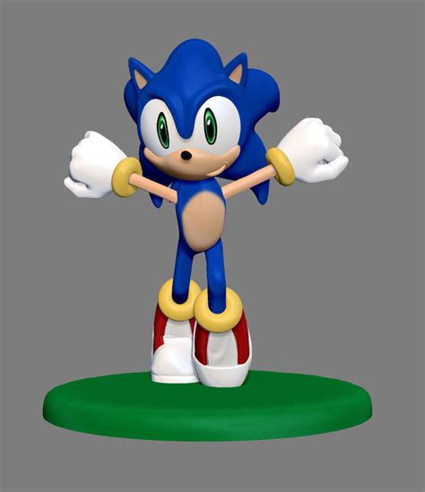 Sonic Running 3d Model 3d Printable Wrl Wrz