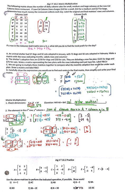 Matrix Insert Clever Math Pun Here Worksheets Library