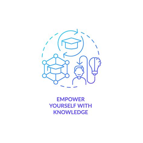 Empower Yourself With Knowledge Blue Gradient Concept Icon Education