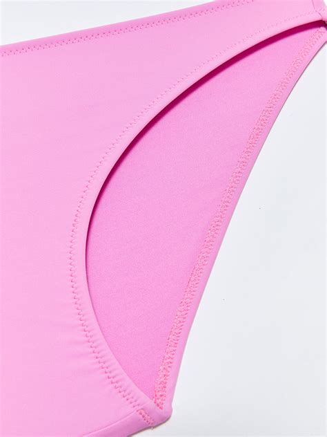 PEMBE Düz Raşel Kumaş Kadın Bikini Alt S Z QRK LCW