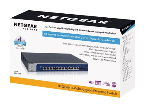 Netgear XS512EM 12 Port 10 Gigabit Multi Gigabit Ethernet Smart Managed