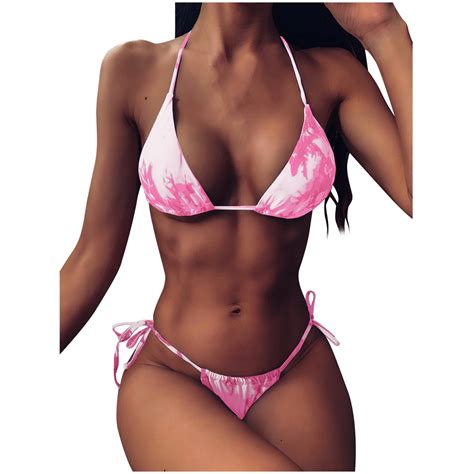 Scyoekwg Summer Trendy Bikini Sets For Women Bathing Suit Two Piece