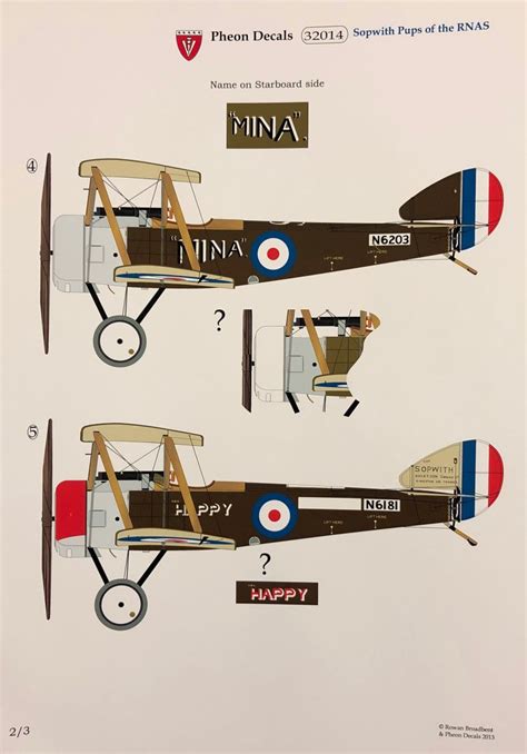 Pheon Decals 32014 132 Sopwith Pups Of The Rnas Large Scale Planes