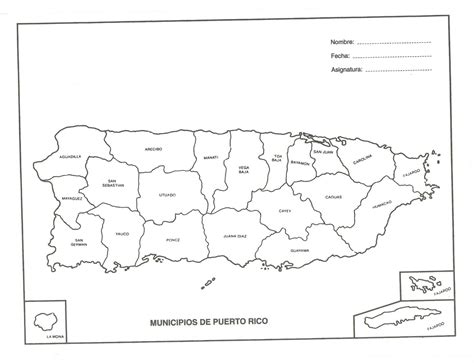 Mapa De Puerto Rico Y Sus Pueblos Para Imprimir Maps Database