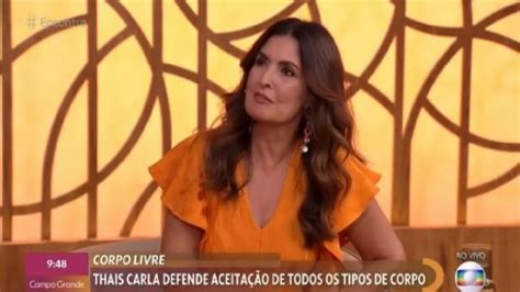 Fátima Bernardes quebra protocolo e cita apresentador do SBT