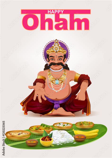 Happy Onam festival in Kerala. God King Mahabali Stock Vector | Adobe Stock