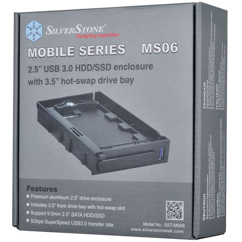 Silverstone Tek Inch Usb Hdd Sdd Enclosure With Inch Hot Swap Drive Bay Ms