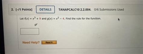 Solved Let F X X3 9 And G X X2−4 Find The Rule For The