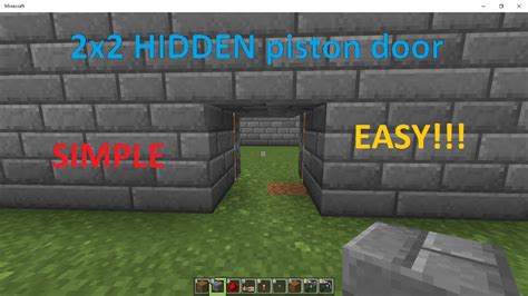 Hidden Door 2x2 Flush Piston Door Super Simple And Easy Tutorial