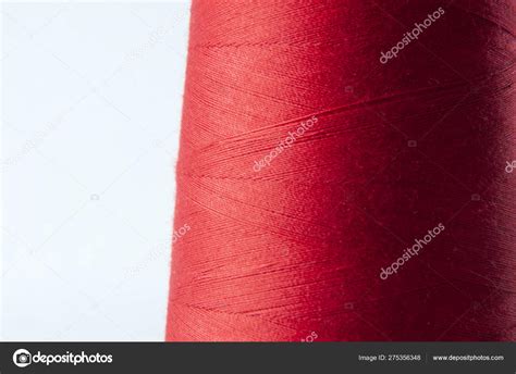 Red Overlock Sewing Thread On Large Yarn Spool ⬇ Stock Photo Image By