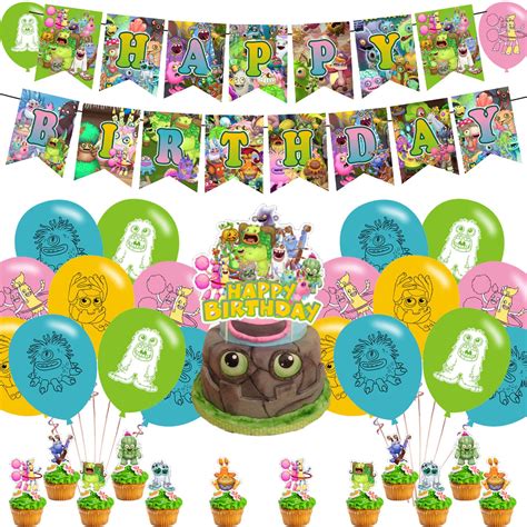 Buy Monsters Birthday Party Decoration Singing Monsters Game Party