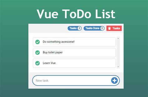 A To Do List Made With Vue Js