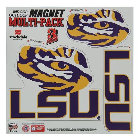 Lsu Tigers 3 Pack Car Magnet Set