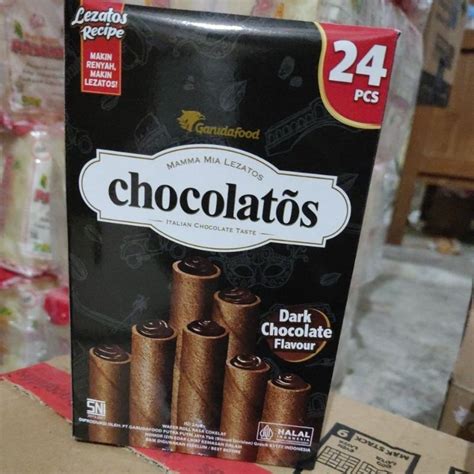 Jual Gery Chocolatos Wafer Roll Dark Chocolate Coklat Grande Hazelnut