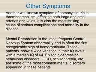 Homocystinuria | PPT