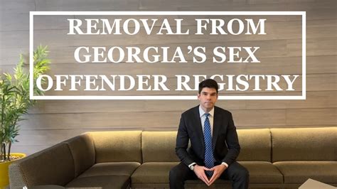 How To Get Removed From Georgia S Sex Offender Registry Youtube