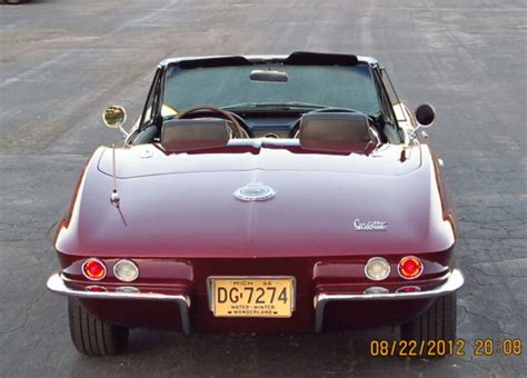 Corvette Roadster Restored Milano Maroon Black Leather Side