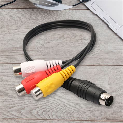 4 Pin S Video To 3 Rca Female Audio Cable 28 Cm11 Inch For Computer